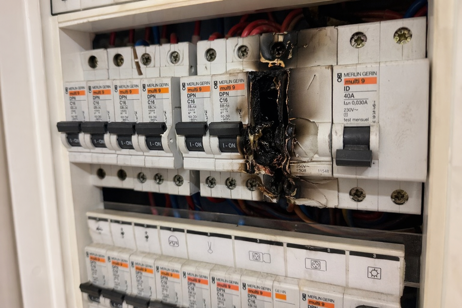 Surchauffe du tableau électrique