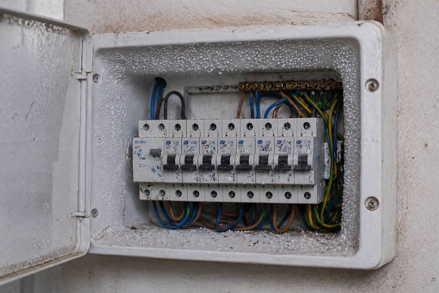 Humidité et condensation de tableau électrique