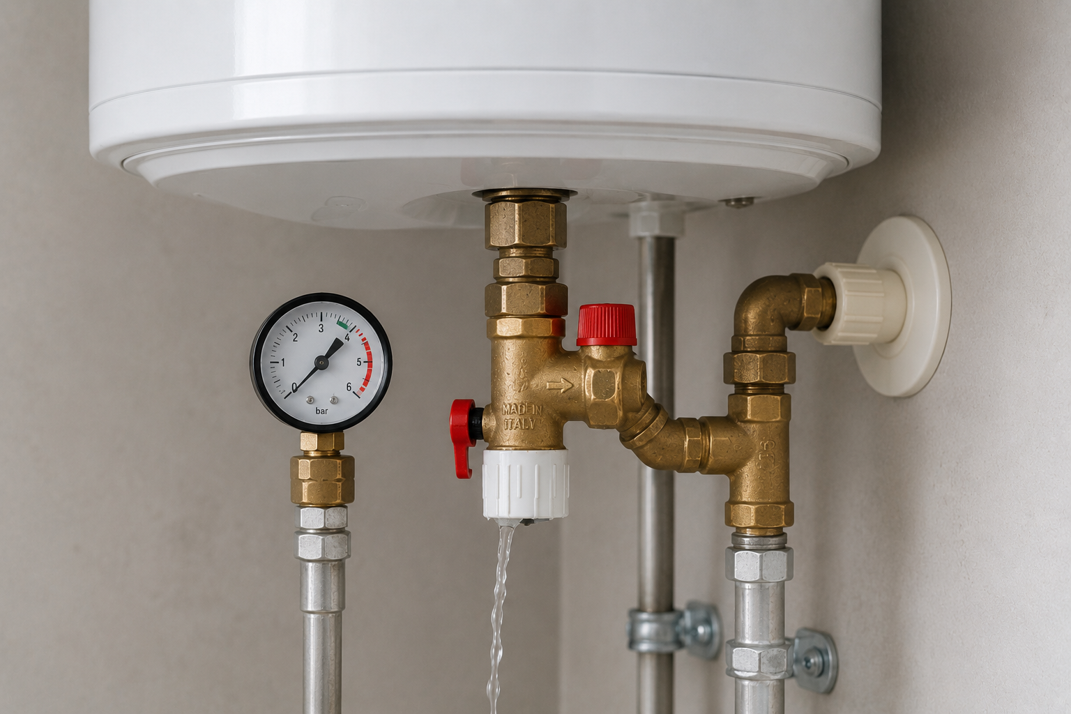 Pression trop forte chauffe-eau mettre réducteur de pression