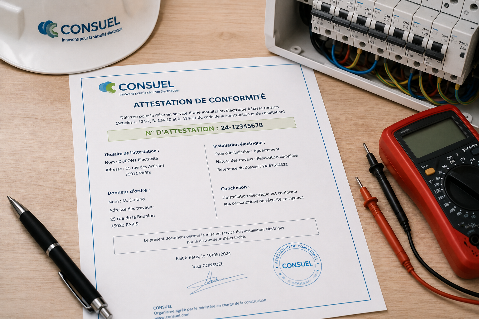 Obtenir l’attestation Consuel à Paris
