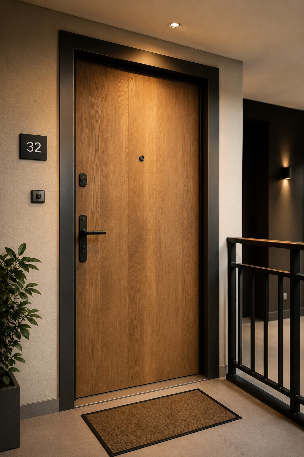 Porte palière d'appartement